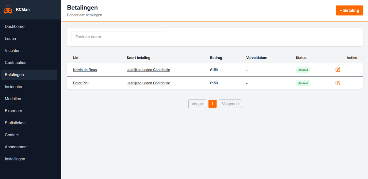Payments Screenshot
